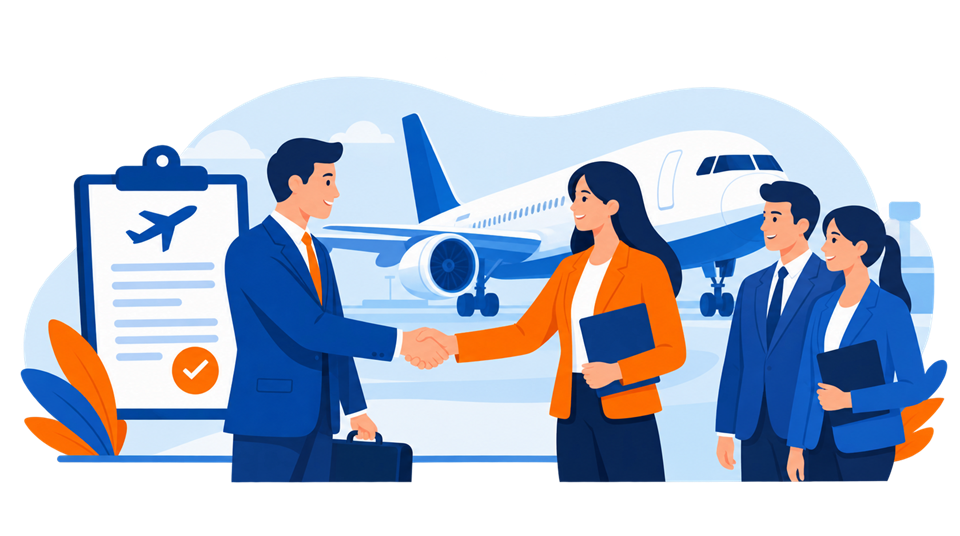 Customer sharing flight requirements with an advisor